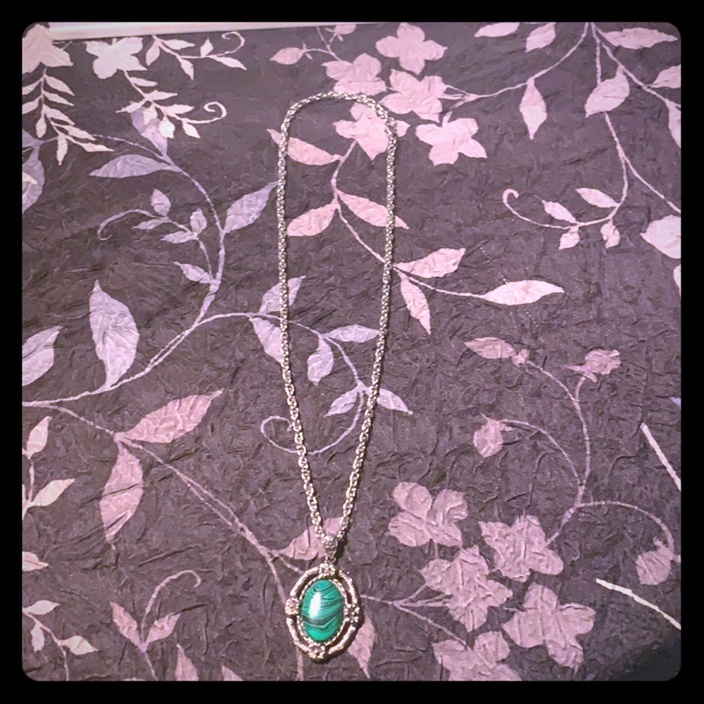 💚Malachite pendant/stainless steel necklace💚 - Picture 2 of 7